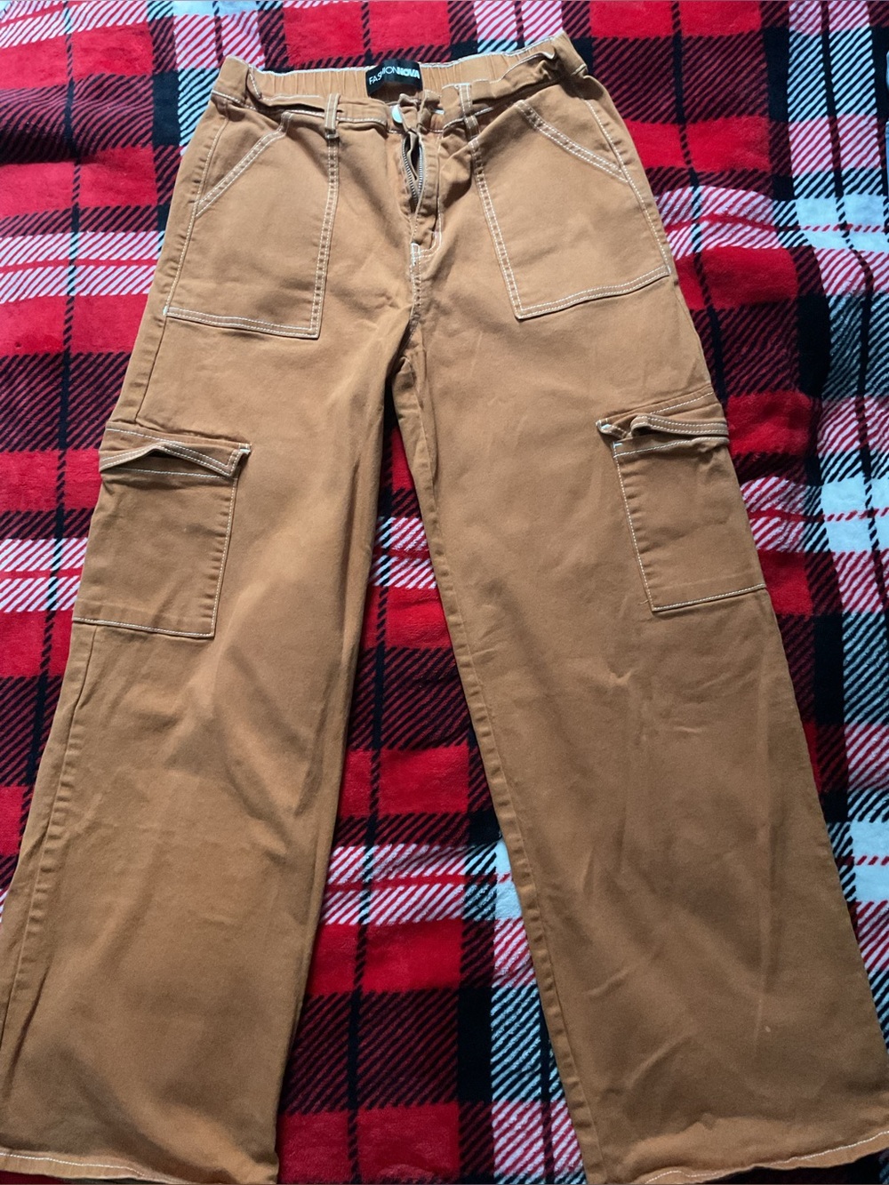 Fashion Nova Women’s Good Intentions Cargo Pants — Rust